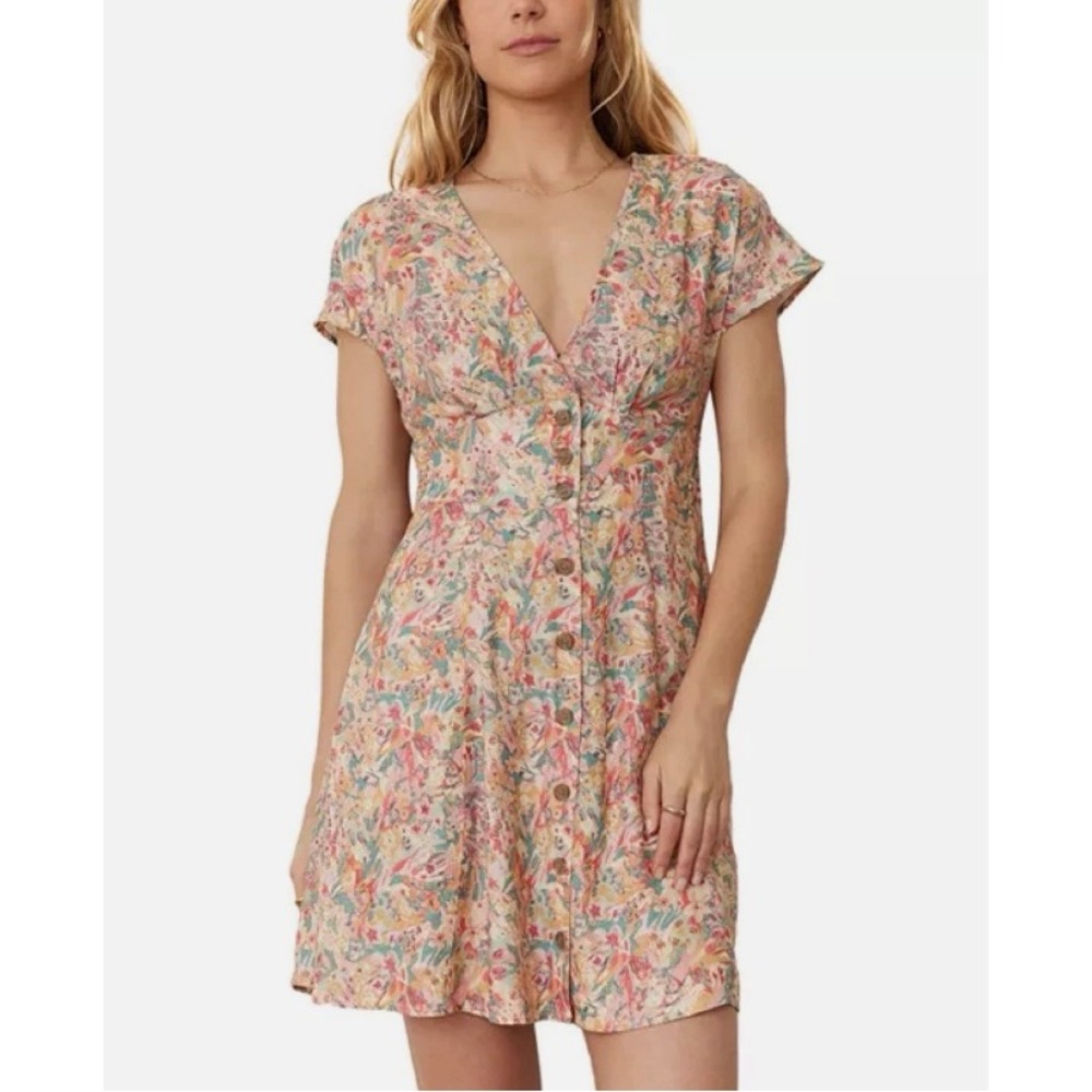 Marine Layer Camila Mini Dress M Supurbloom Floral Boho Cottagecore Romantic 70s